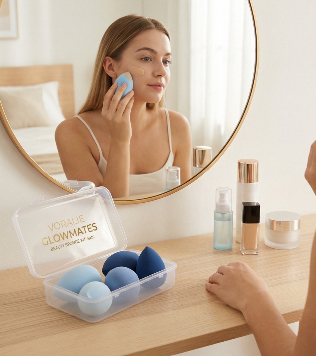 VORALIE Beauty Sponges and Makeup Tools — soft blendable Petal Puff and GlowMates sponge kits