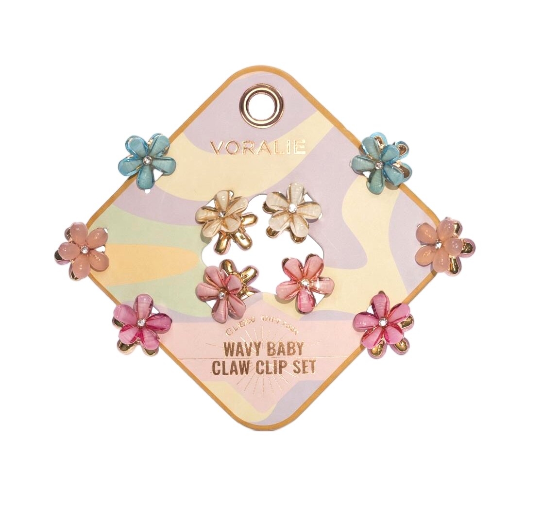 VR-14 Wavy Baby Claw Clip Set (Rainbow)