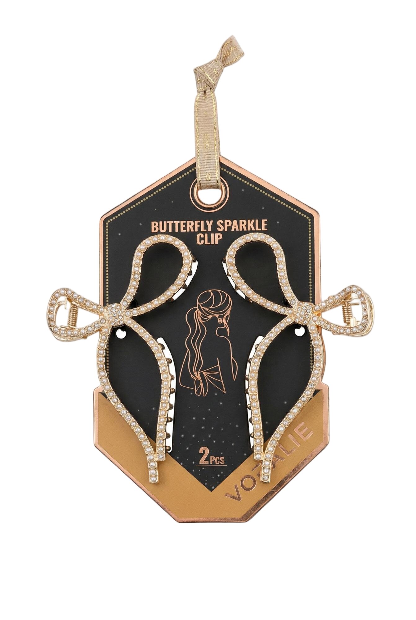 VR-54 Butterfly Sparkle Clip (Gold)