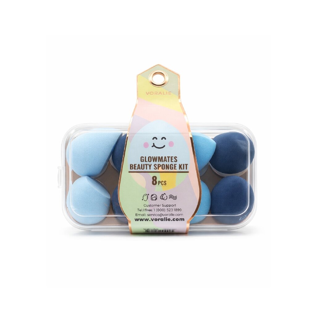 VR-43 GlowMates Beauty Sponge Kit (Blue)